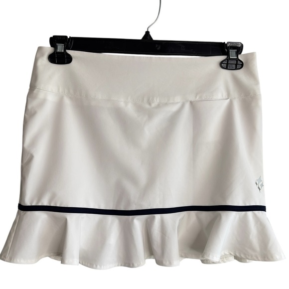 Jofit Skort Size 6 Skort White Tennis Golf Stretch Ruffle Hem Skirt Pickleball - Picture 1 of 13
